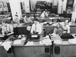 Journalismus der "guten alten Zeit": New York Times Maschinensaal 1942: