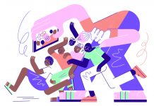 Weiße Ritter*innen – Über Freiwillige im Globalen Süden Immer mehr freiwillige Helfer*innen reisen in Länder des Globalen Südens. Illustration: Hannah Schrage