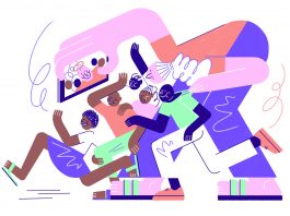 Immer mehr freiwillige Helfer*innen reisen in Länder des Globalen Südens. Illustration: Hannah Schrage